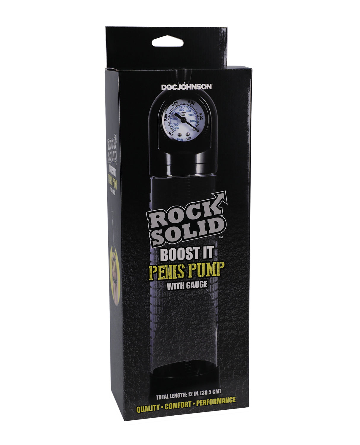 Doc Johnson Rock Solid Boost It Penis Pump with Gauge
