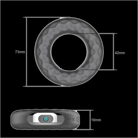 AdultLuxe 10 Mode Ejaculation Delay Rechargeable Vibrating Cock Ring - AdultLuxe