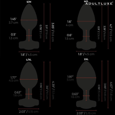 B-Vibe Vibrating Jewel Plug with Remote - AdultLuxe