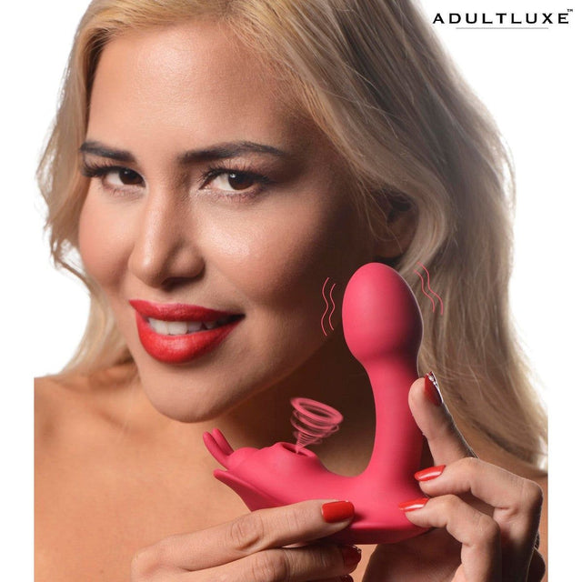 Butterfly Tease 10x Clitoral Suction Silicone Stimulator - AdultLuxe