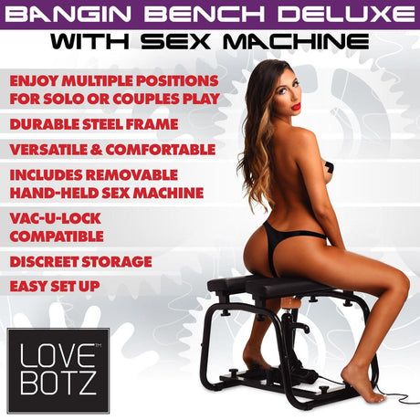 Deluxe Bangin Bench With Sex Machine - AdultLuxe