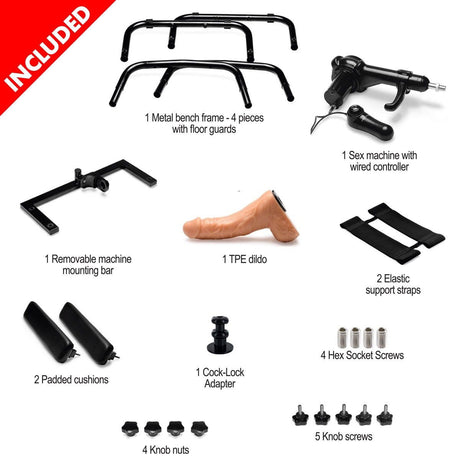 Deluxe Bangin Bench With Sex Machine - AdultLuxe
