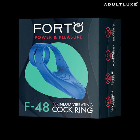 FORTO F-48 Vibrating Perineum Double Cock Ring - AdultLuxe