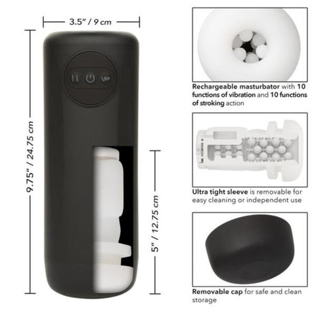 Optimum Power Vibrating & Thrusting Stroker-Next Level Stroking Power - AdultLuxe