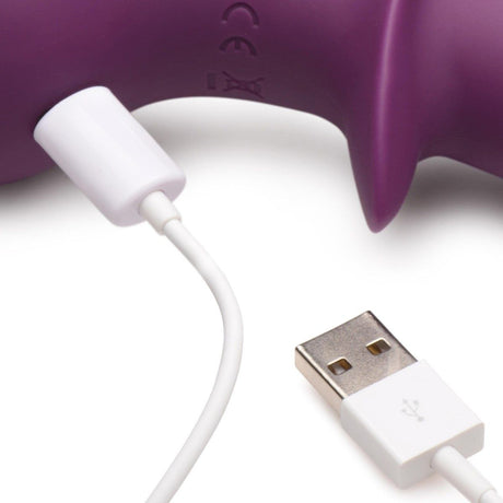 Rumbles 10x G-spot Curved Rumbly Silicone Vibrator - AdultLuxe
