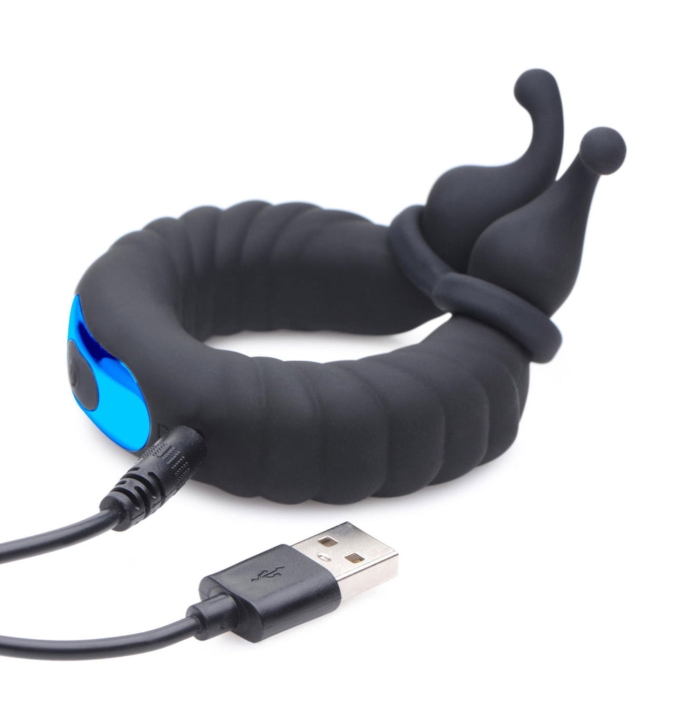 Trinity Cobra Dual Stimulation Silicone Cock Ring - AdultLuxe