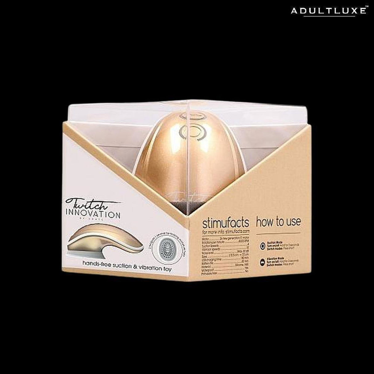 Twitch Hands Free Vibrator With Suction Clitoral Vibrator - AdultLuxe