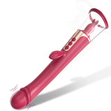 AdultLuxe Zenora 3 in 1 Suction + Vibrating + G-Spot Vibrator-Red