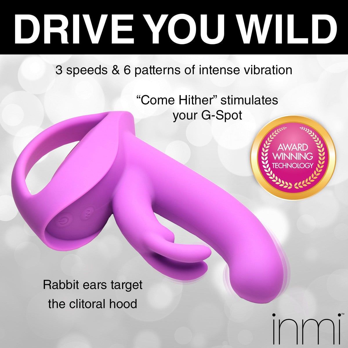 12x Come-hither Rocker Ergonomic Rabbit GSpot Vibrator - AdultLuxe