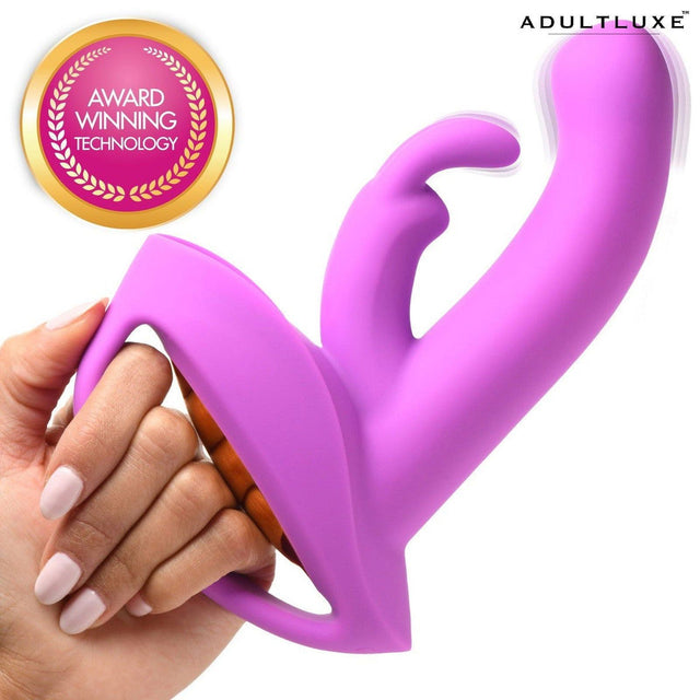 12x Come-hither Rocker Ergonomic Rabbit GSpot Vibrator - AdultLuxe