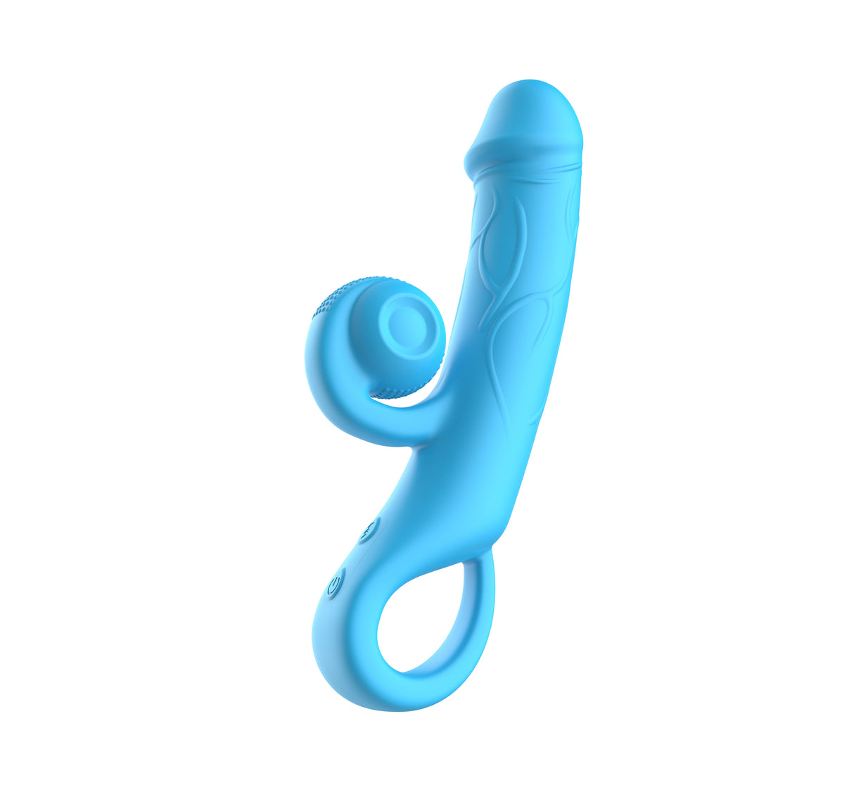 AdultLuxe Curler Vibrating Dildo-Blue