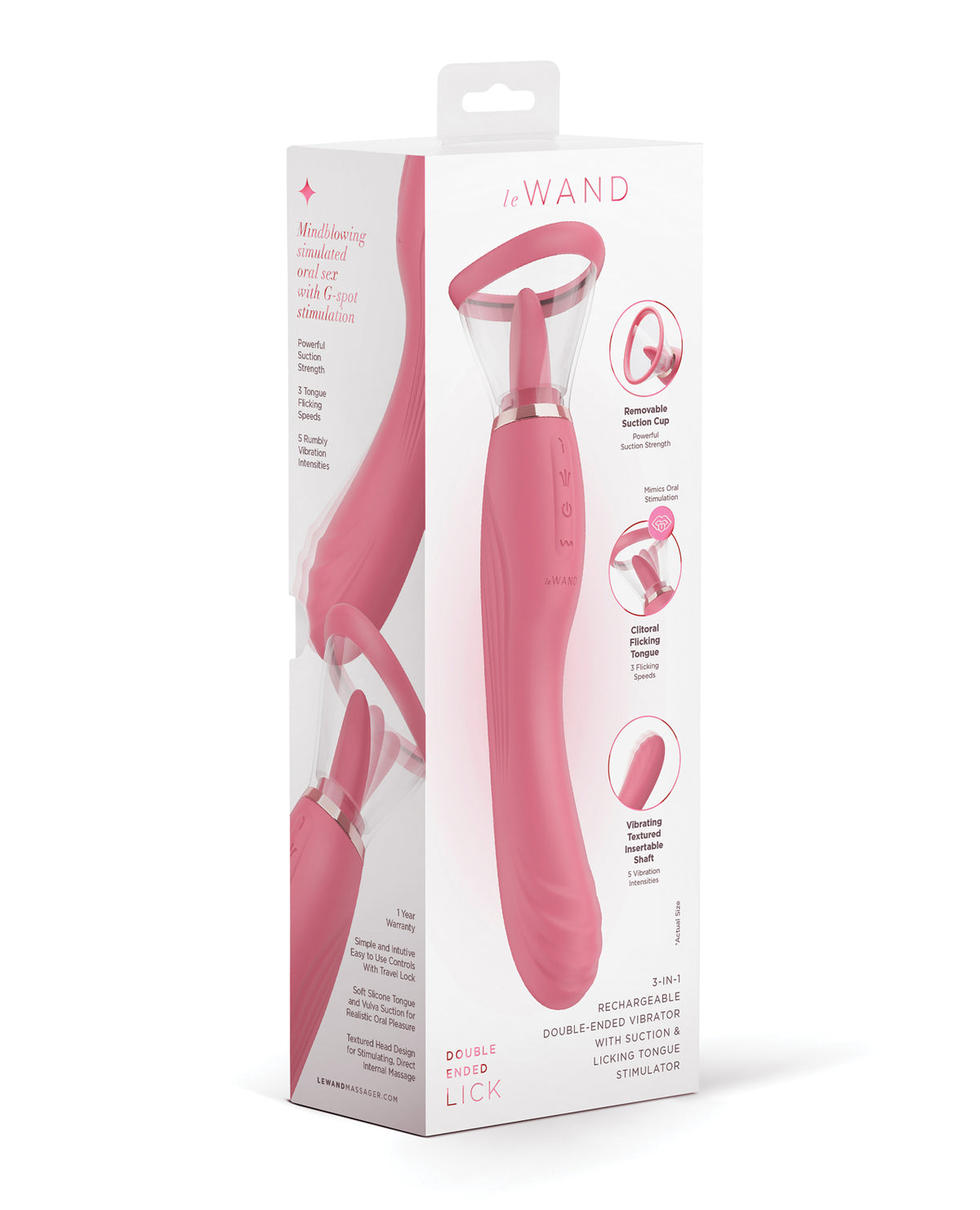 Le Wand Lick double-ended licking tongue and G-spot vibrator