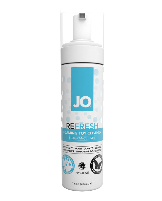 JO Refresh fragrance-free foaming toy cleaner, 7 oz bottle