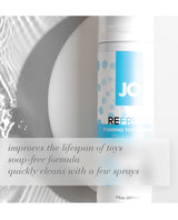 JO Refresh fragrance-free foaming toy cleaner, 7 oz bottle