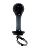 Gender X Blow Pop glass plug - profile view showing tapered stem and flared base