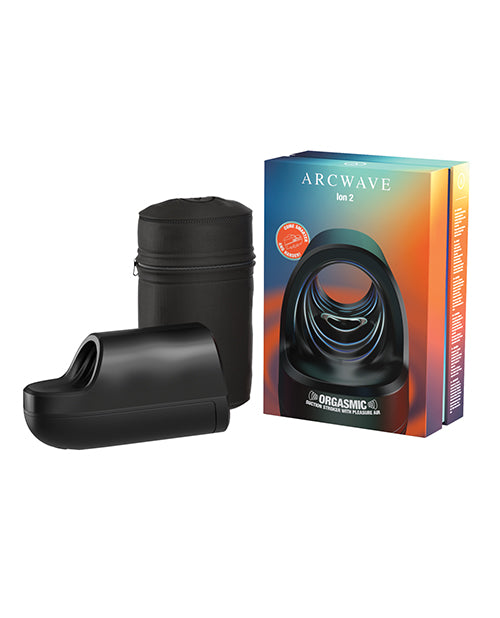 Arcwave Ion 2 Pleasure Air suction stroker - black textured stroker with air-pulse technology