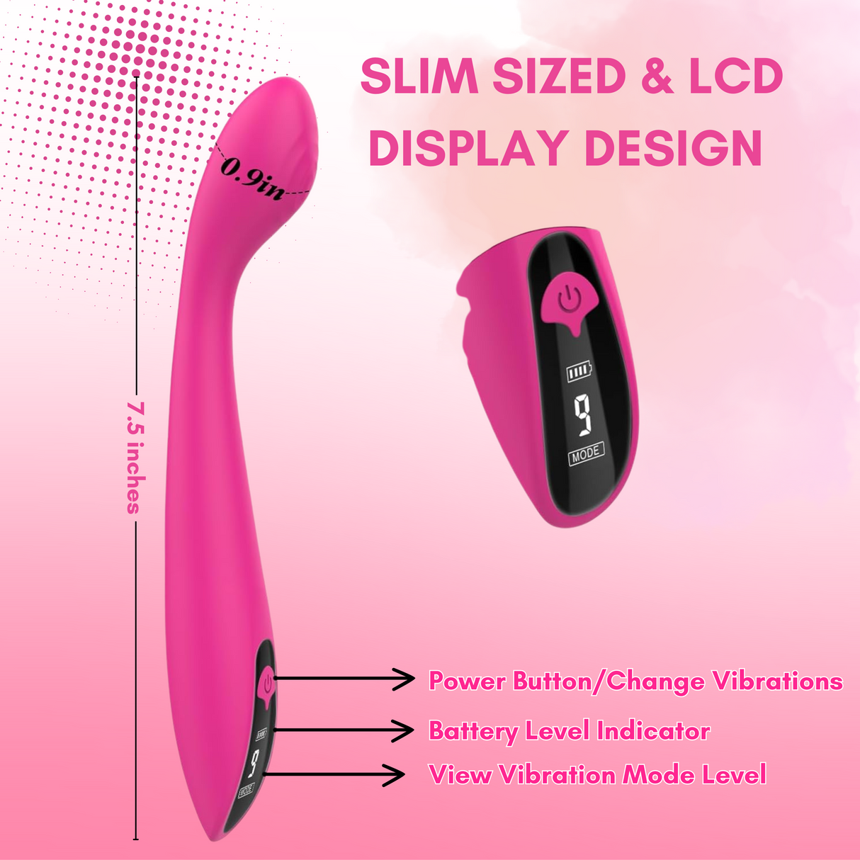 AdultLuxe TechTingle G-Spot Vibrator with Digital Display