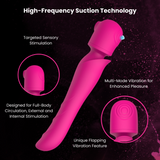 AdultLuxe Serenity Pulse  4 in 1 Wand with Clitoral Pulse, Air Suction & GSpot Stimulation Vibrator