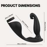 AdultLuxe Triple Targeter 3 in 1 Prostate Massager + Cock Ring with Remote