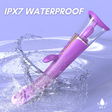 AdultLuxe Zenora 3 in 1 Suction + Vibrating + G-Spot Vibrator-Purple