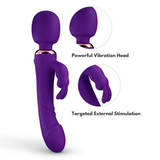 AdultLuxe HopWave 3 in 1 Rabbit Dildo Wand