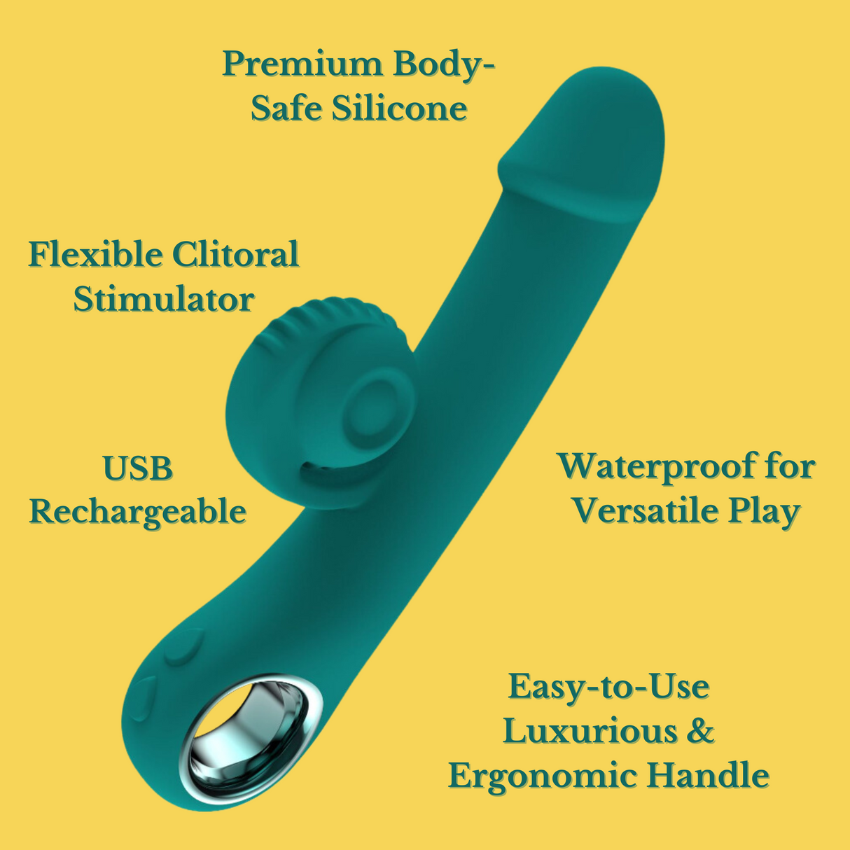 AdultLuxe Curler Vibrating Dildo-Green