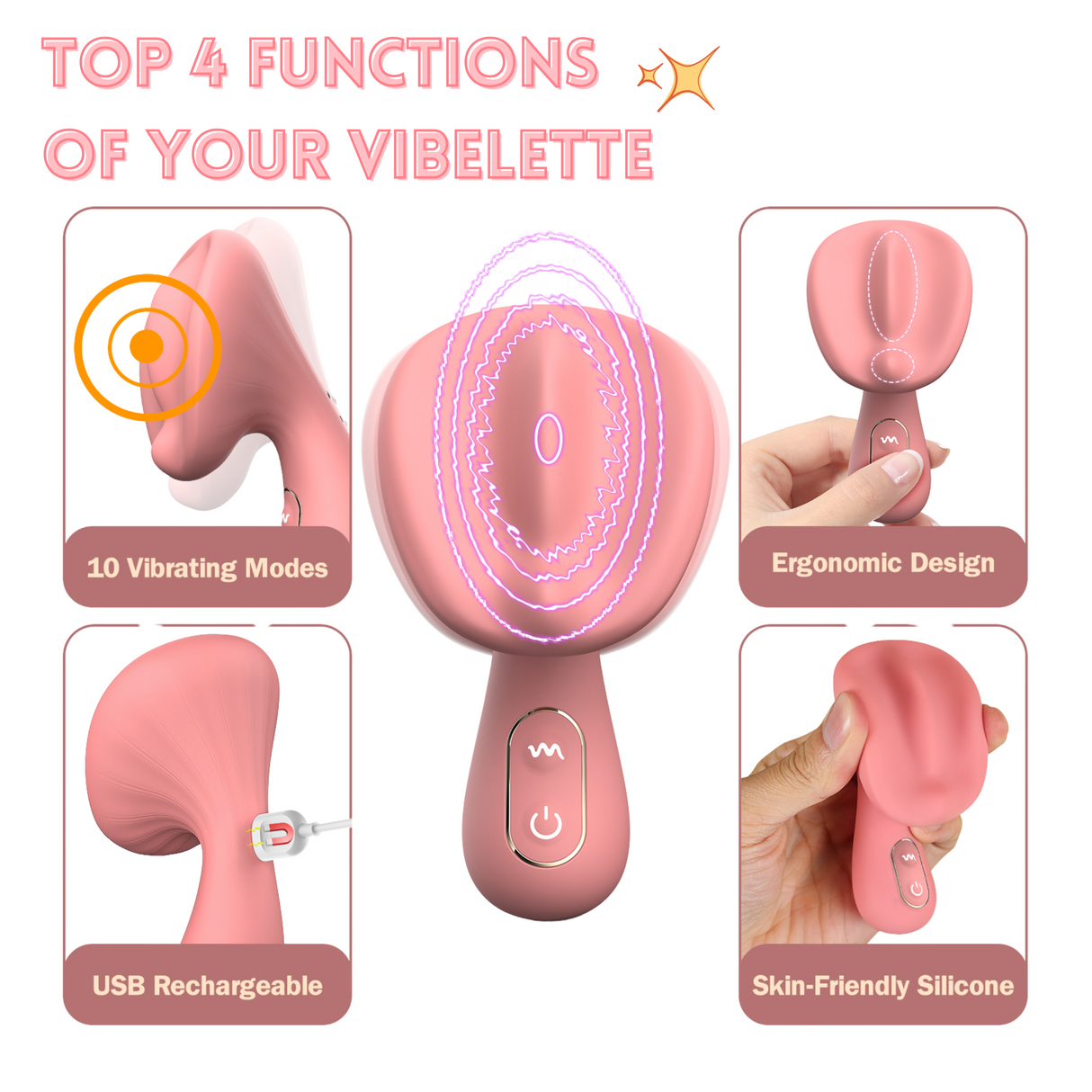 AdultLuxe Peachy Vibelette Personal Massager