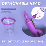 AdultLuxe Zenora 3 in 1 Suction + Vibrating + G-Spot Vibrator-Purple