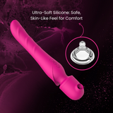 AdultLuxe Serenity Pulse  4 in 1 Wand with Clitoral Pulse, Air Suction & GSpot Stimulation Vibrator