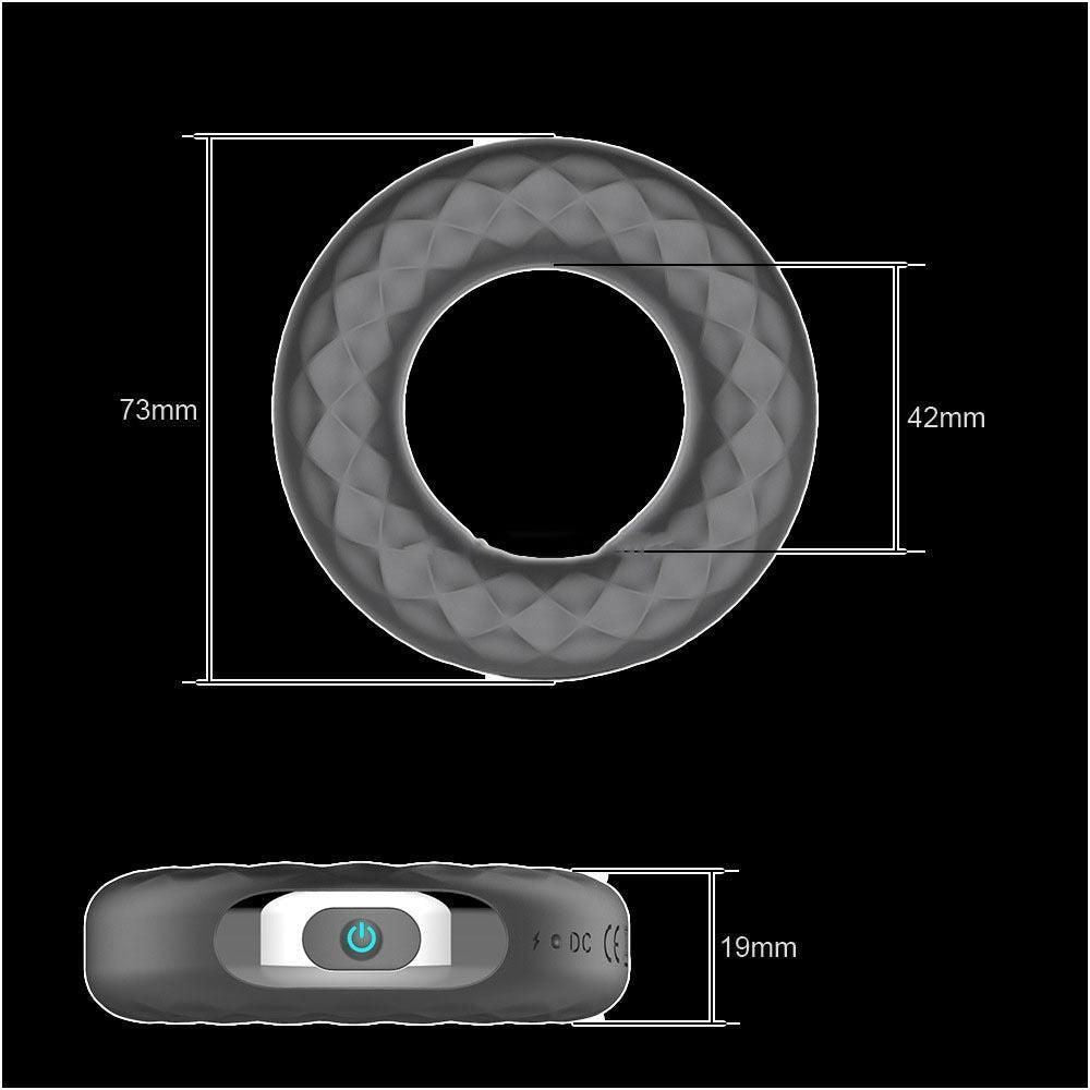AdultLuxe 10 Mode Ejaculation Delay Rechargeable Vibrating Cock Ring - AdultLuxe