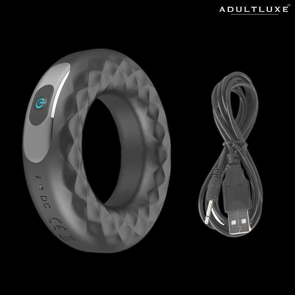 AdultLuxe 10 Mode Ejaculation Delay Rechargeable Vibrating Cock Ring - AdultLuxe