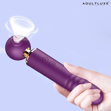 AdultLuxe 3 in 1 Air Suction Thumping & Thrusting Luxury Wand - AdultLuxe