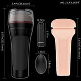 AdultLuxe Auto Vibrating Vagina Masturbator Stroker Remote Control - AdultLuxe