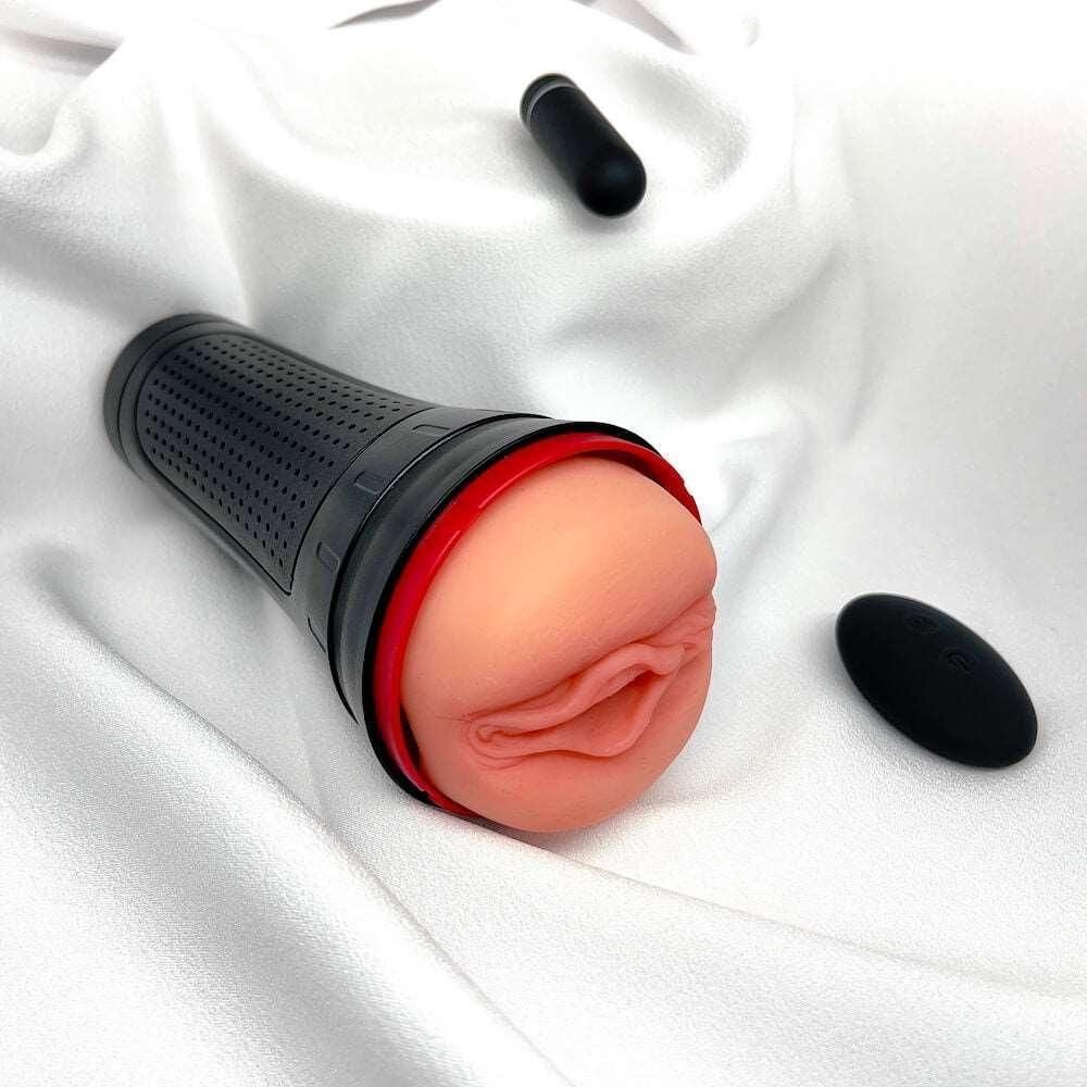 AdultLuxe Auto Vibrating Vagina Masturbator Stroker Remote Control - AdultLuxe