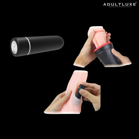 AdultLuxe Auto Vibrating Vagina Masturbator Stroker Remote Control - AdultLuxe