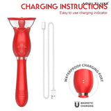 AdultLuxe Rose Toy with Suction Pump & Thruster - AdultLuxe