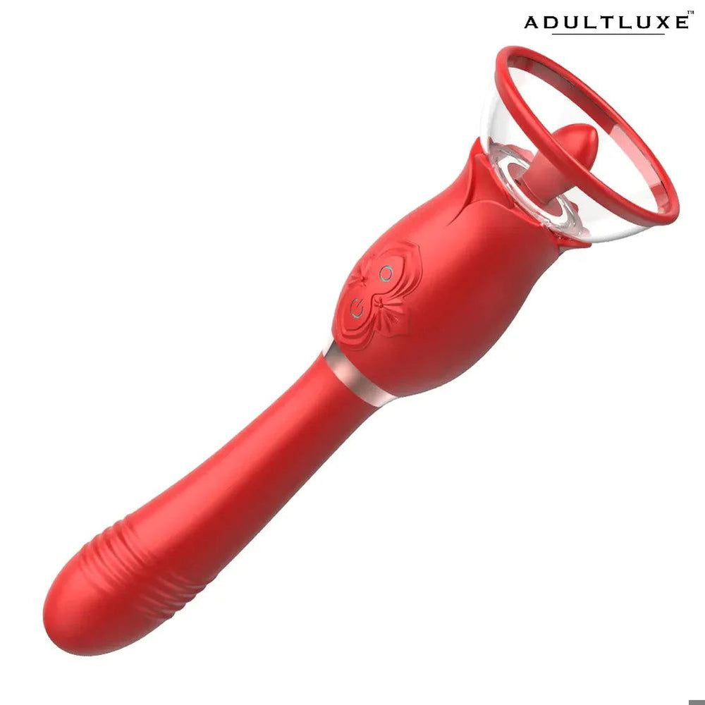AdultLuxe Rose Toy with Suction Pump & Thruster - AdultLuxe
