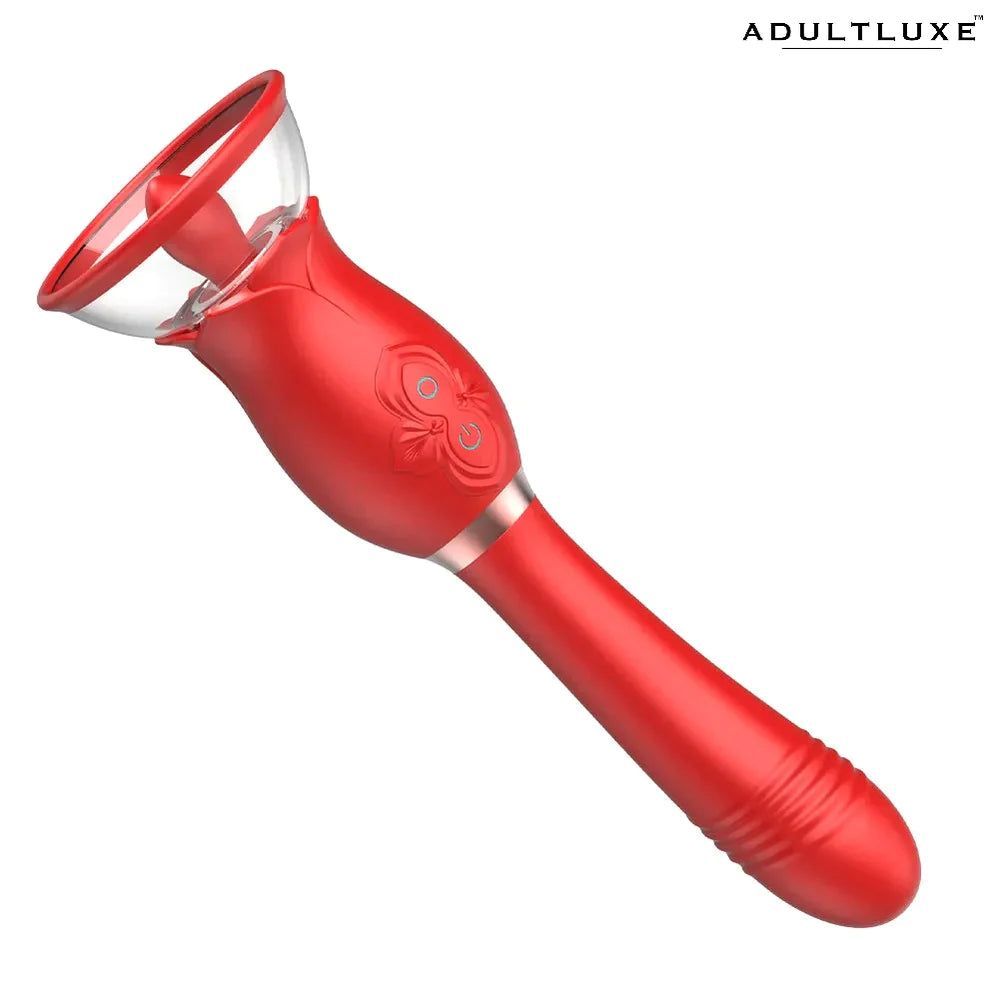 AdultLuxe Rose Toy with Suction Pump & Thruster - AdultLuxe