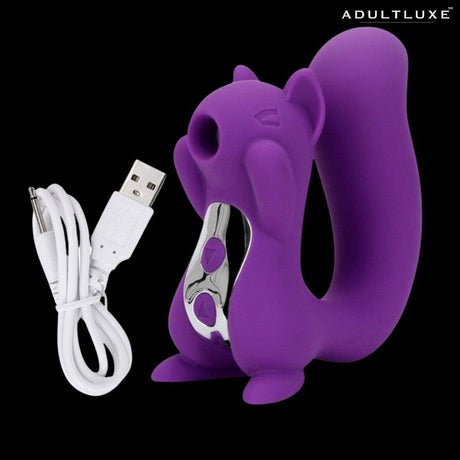 AdultLuxe Sexy Squirrel Clit Sucker and GSpot Vibrator - AdultLuxe