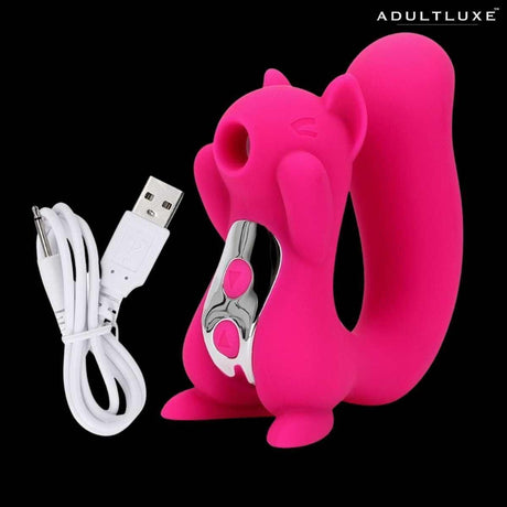 AdultLuxe Sexy Squirrel Clit Sucker and GSpot Vibrator - AdultLuxe