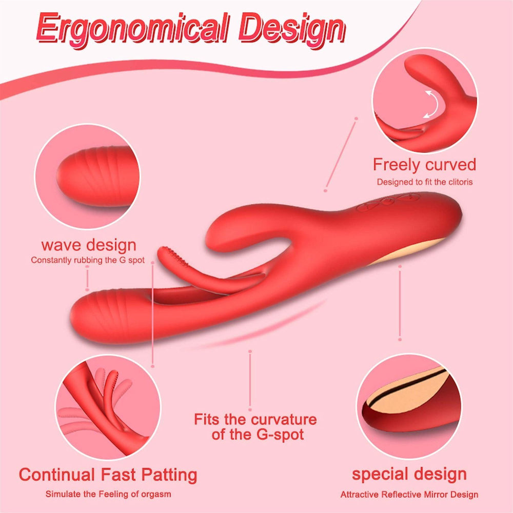 AdultLuxe Tapper-3 in 1 Clitoral & GSpot Vibrator with Tapping Function - AdultLuxe