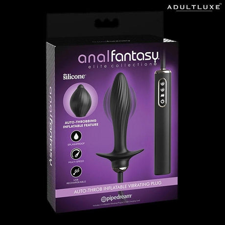 Anal Fantasy Auto Throb Inflatable Vibrating Plug - AdultLuxe