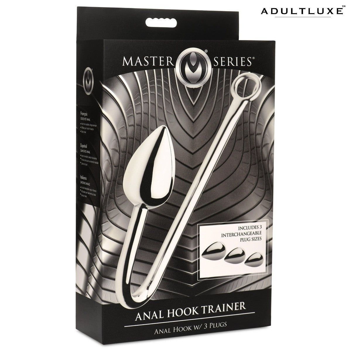 Anal Hook Trainer With 3 Plugs from Master Series - AdultLuxe