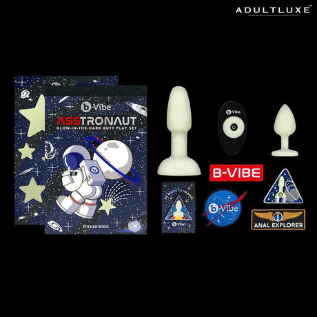 B-Vibe ASStronaut Glow-in-the-Dark Butt Play Set - AdultLuxe