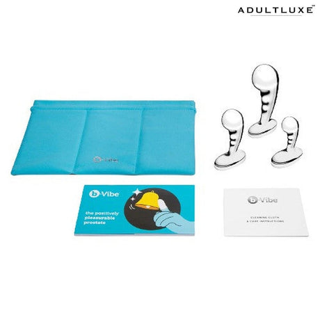 B-Vibe Stainless Steel P-Spot Training Set - AdultLuxe