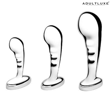 B-Vibe Stainless Steel P-Spot Training Set - AdultLuxe