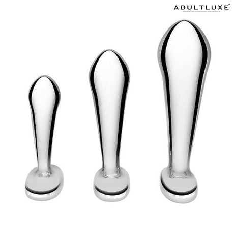 B-Vibe Stainless Steel P-Spot Training Set - AdultLuxe