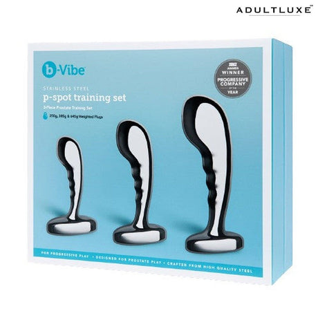 B-Vibe Stainless Steel P-Spot Training Set - AdultLuxe