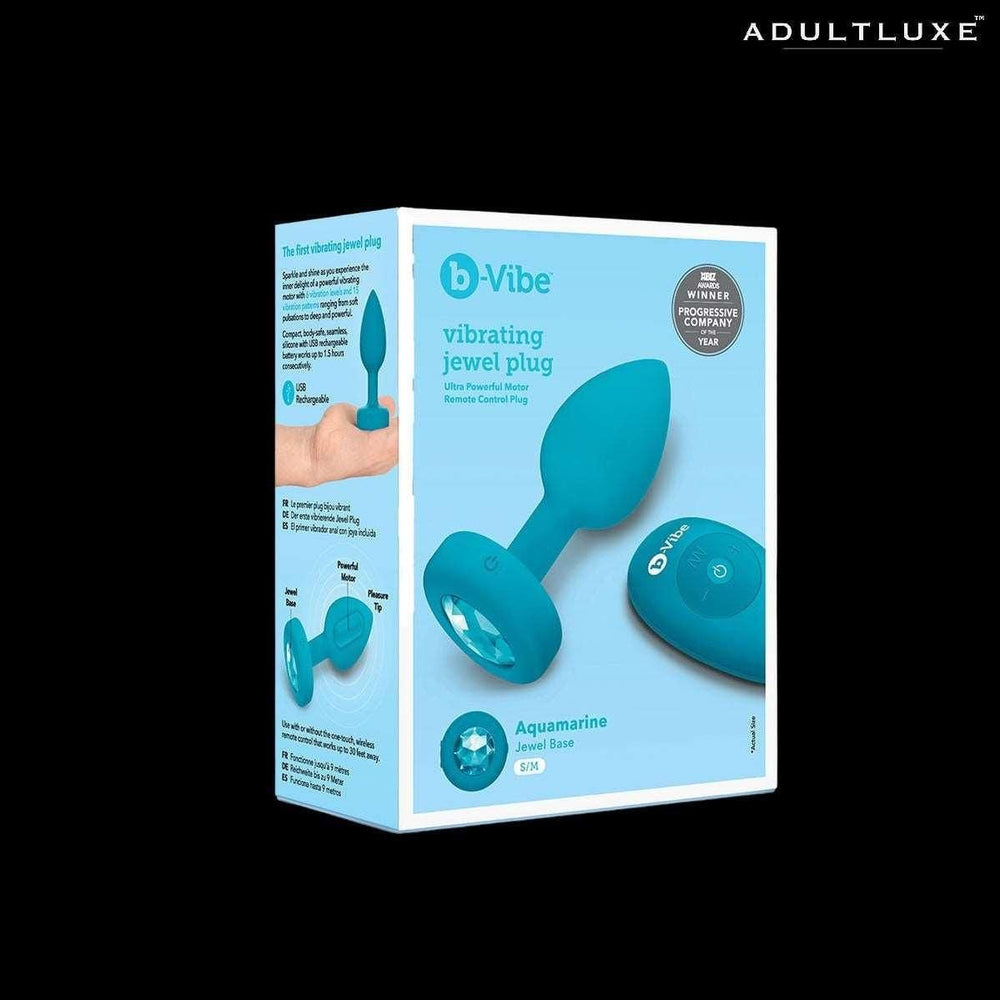 B-Vibe Vibrating Jewel Plug with Remote - AdultLuxe
