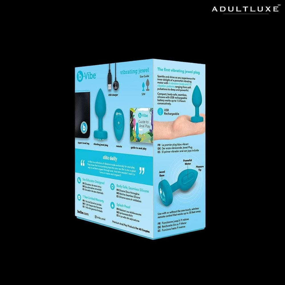 B-Vibe Vibrating Jewel Plug with Remote - AdultLuxe